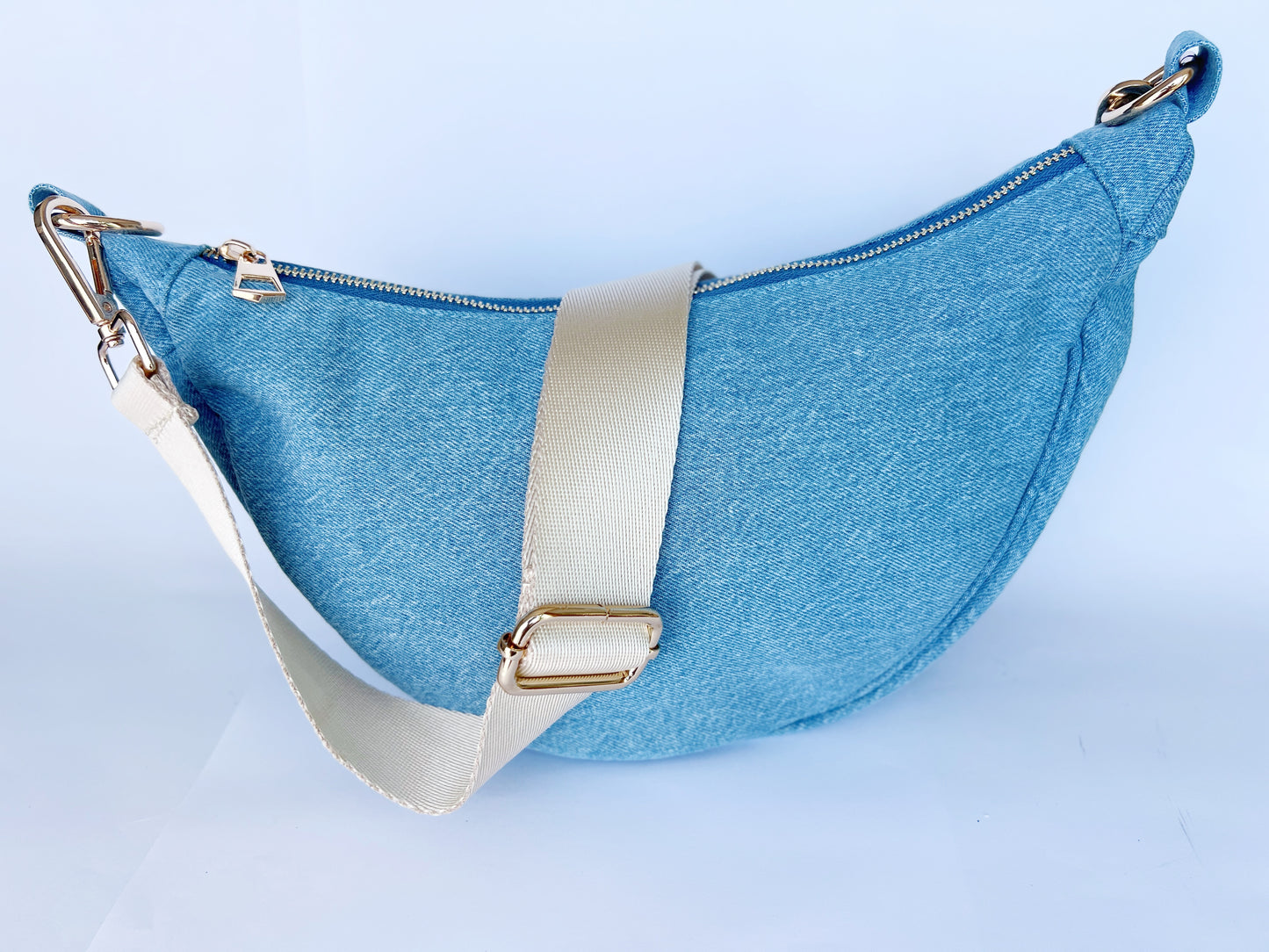 Wagna Denim Luna Bag Bej Askılı Çanta