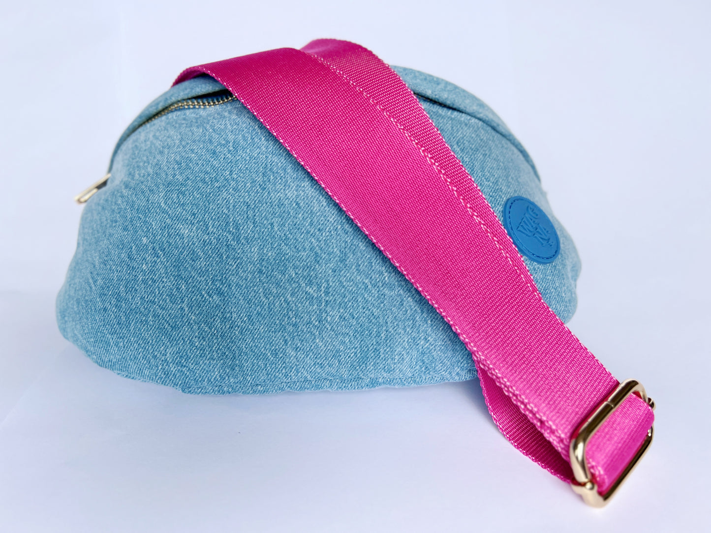 Wagna Denim Berry Bag Fuşya Askılı Çanta